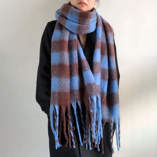 oversized fringe long scarf 14902