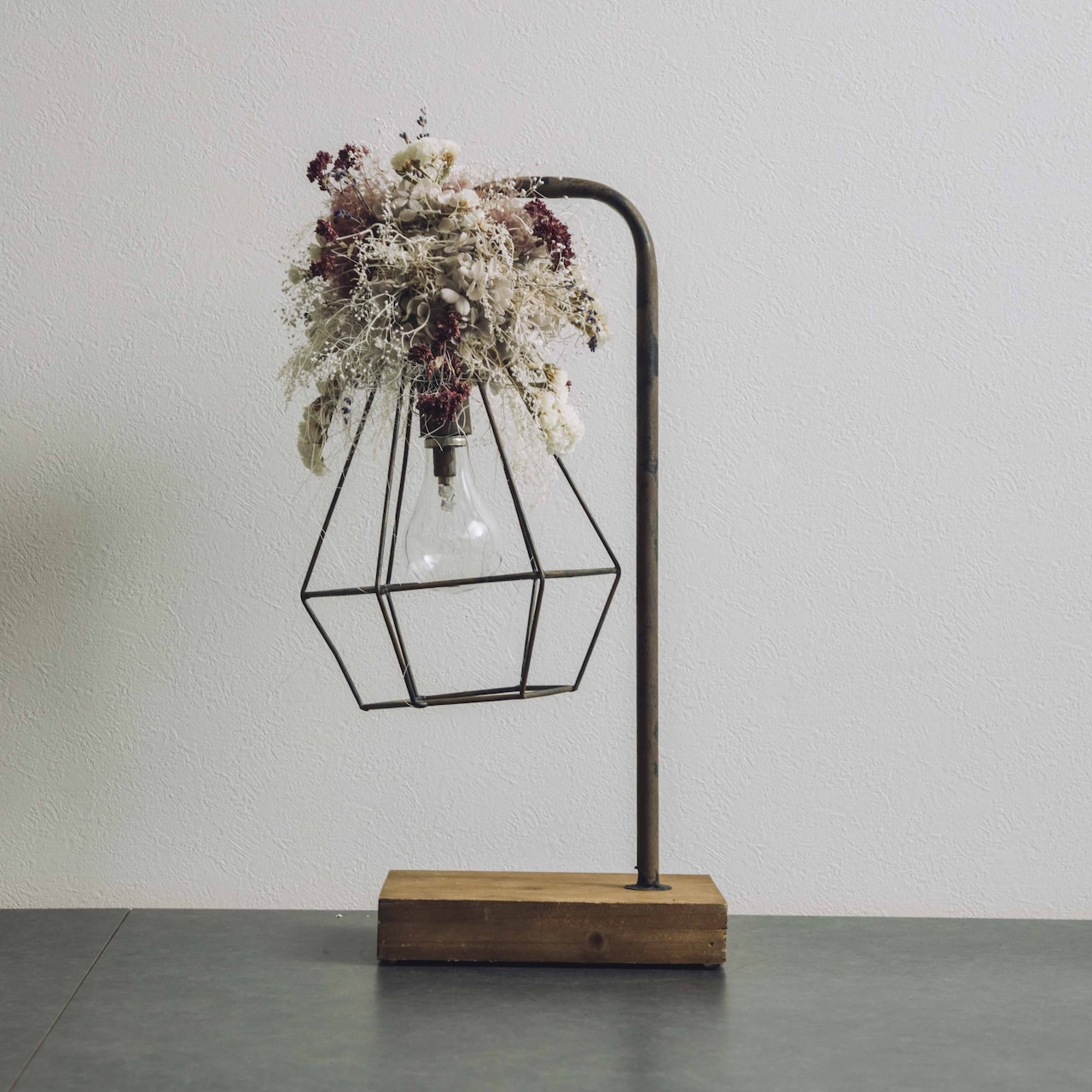 置き型 / パープル&ホワイト / 品番 s6_11 / 照明・ドライフラワー・インテリア