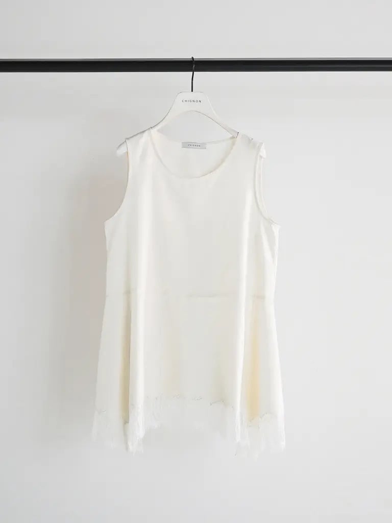 【CHIGNON】ヘムレースサテンタンク　1561-061