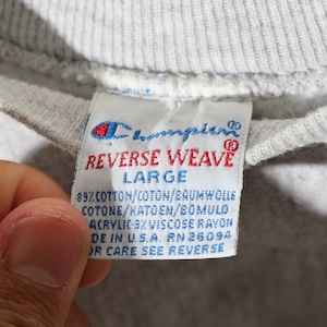極美品 L 90s USA 両面 デカロゴ DUKE デューク Reverse Weave Champion リバースウィーブ チャンピオン