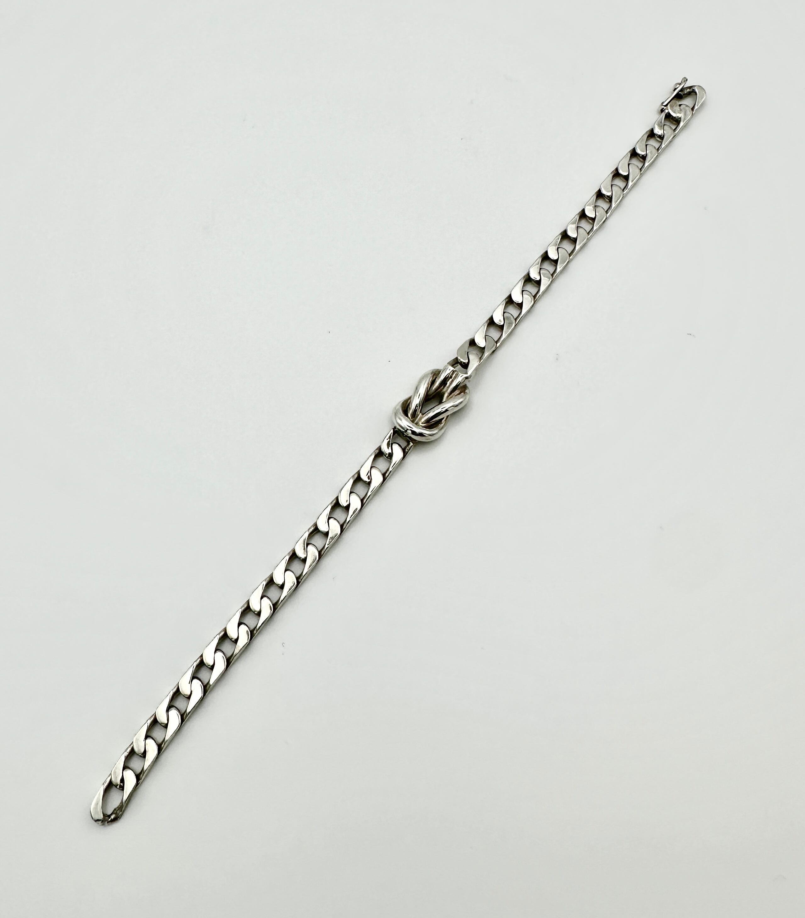 ティファニー センターノット 喜平 ブレスレット SV925 ヴィンテージ TIFFANY&Co. センターノット 喜平 ブレスレット SV925