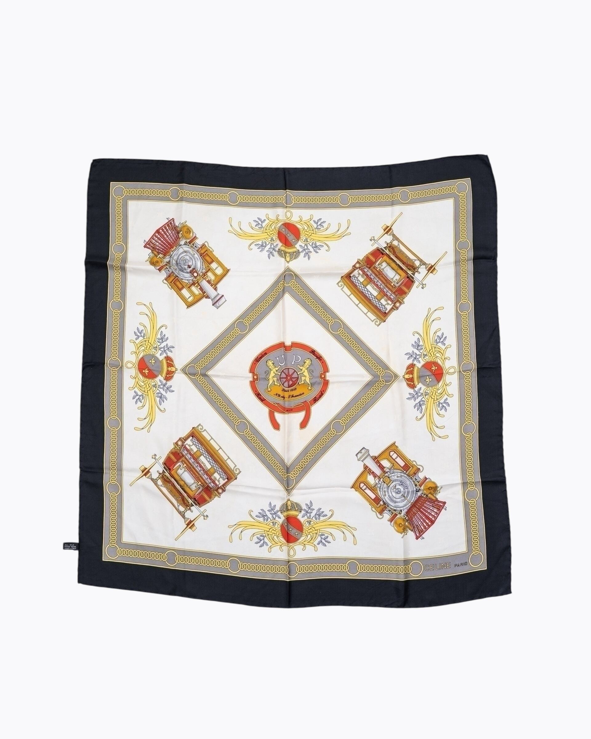 VINTAGE CELINE SILK SCARF / made in ITALY