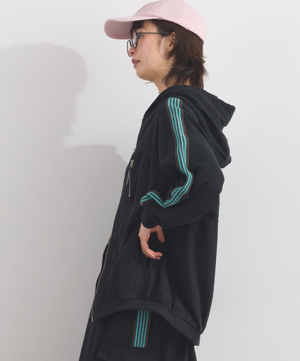K261046 シルケットツイルトラックZIPパーカー / Silket Twill Track