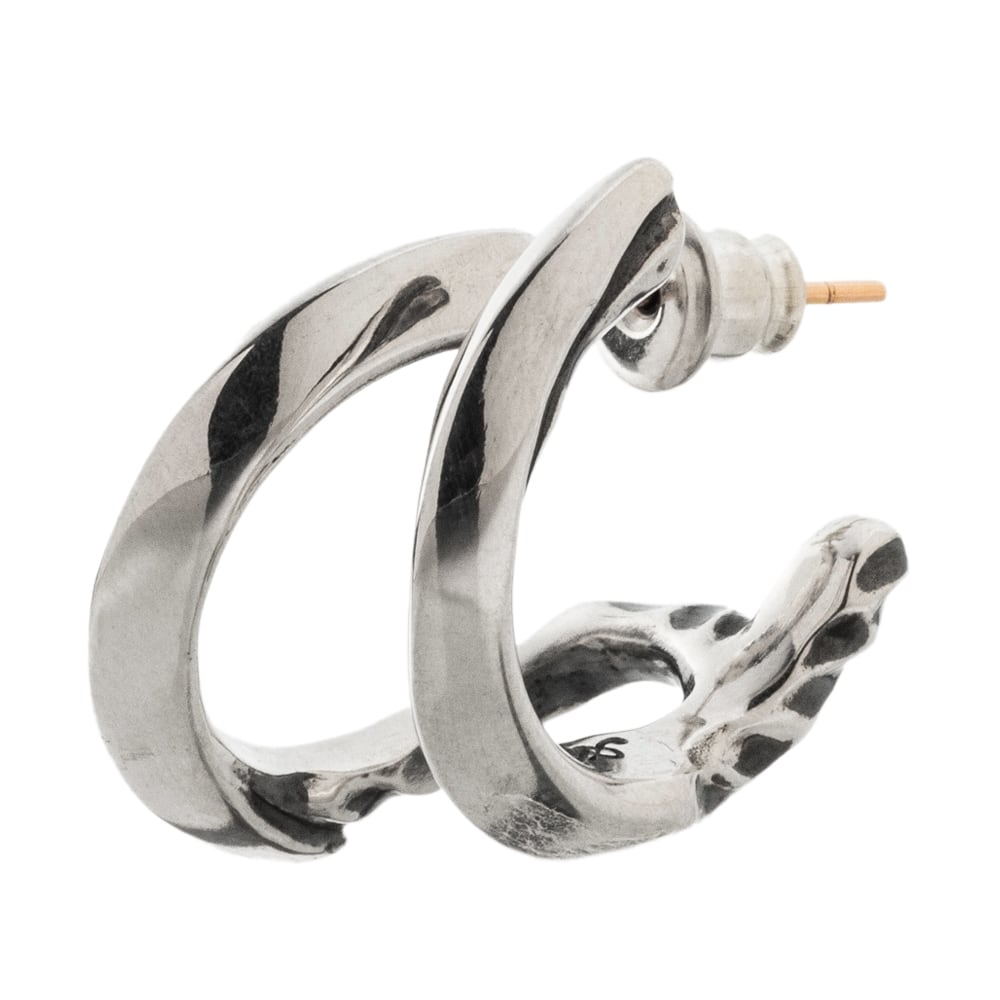クローダブルフープピアス 片耳分 ACE0160　Claw double hoop earrings　 シルバーアクセサリー Silver Jewelry Brand