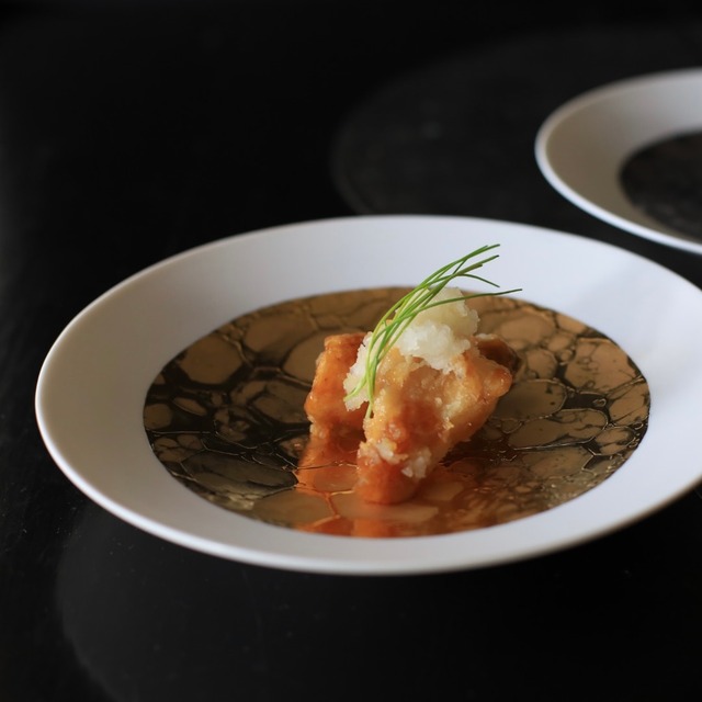 AS　有田焼　泡8寸平鉢　金／銀