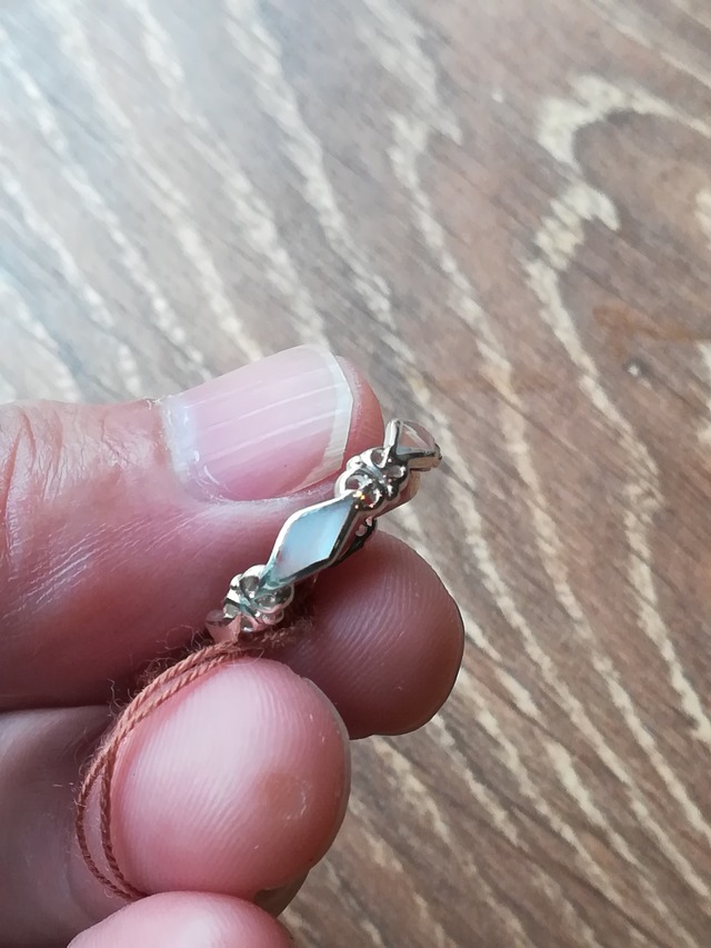 天然シェルのSilverリング