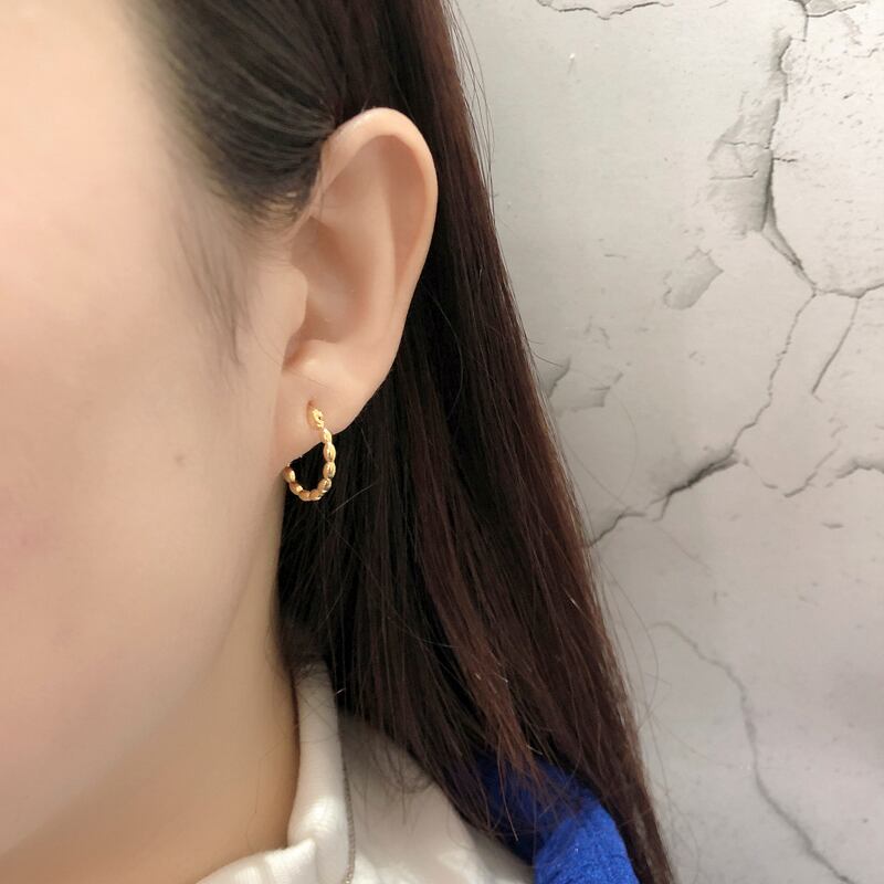 【ボールフープピアス12mm】シルバー ピアス SV925 ピアス ボールピアス シンプル 上品 韓国 ファッション 人気 両耳用 12mm