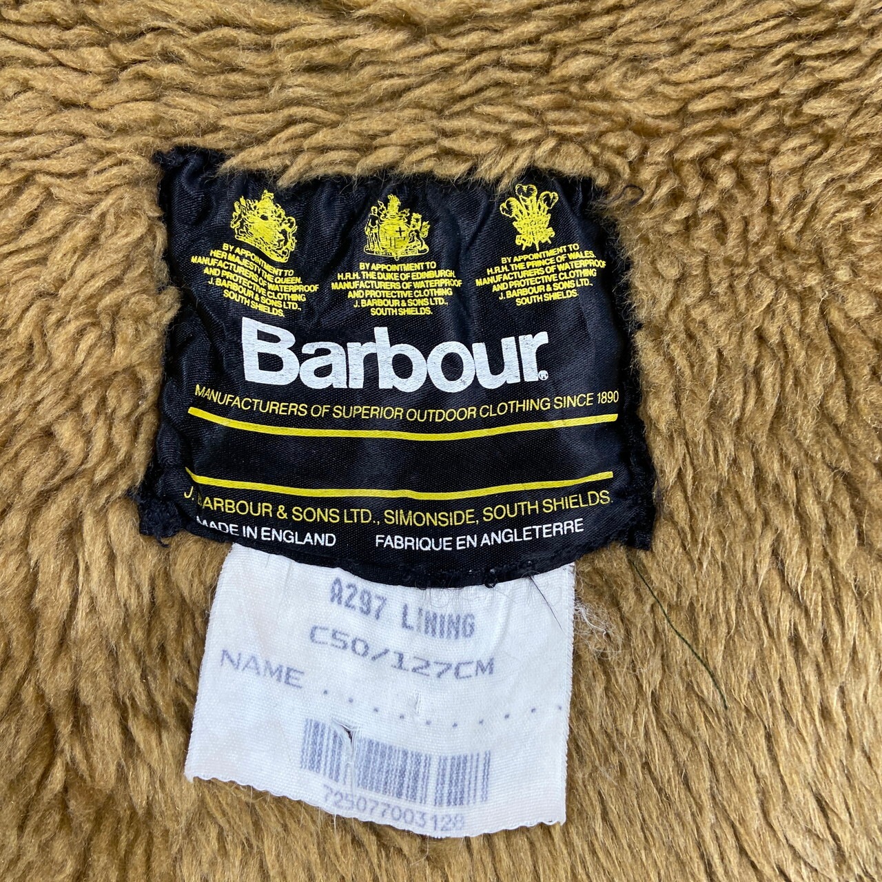 90年代 英国製 Barbour バブアー パイルライナーベスト ボアベスト 