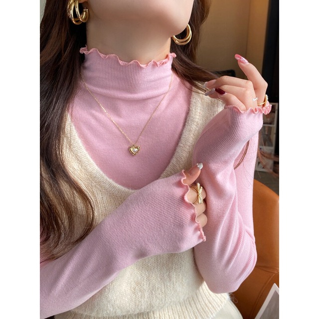 全6色/Mellow high neck tops　B3697