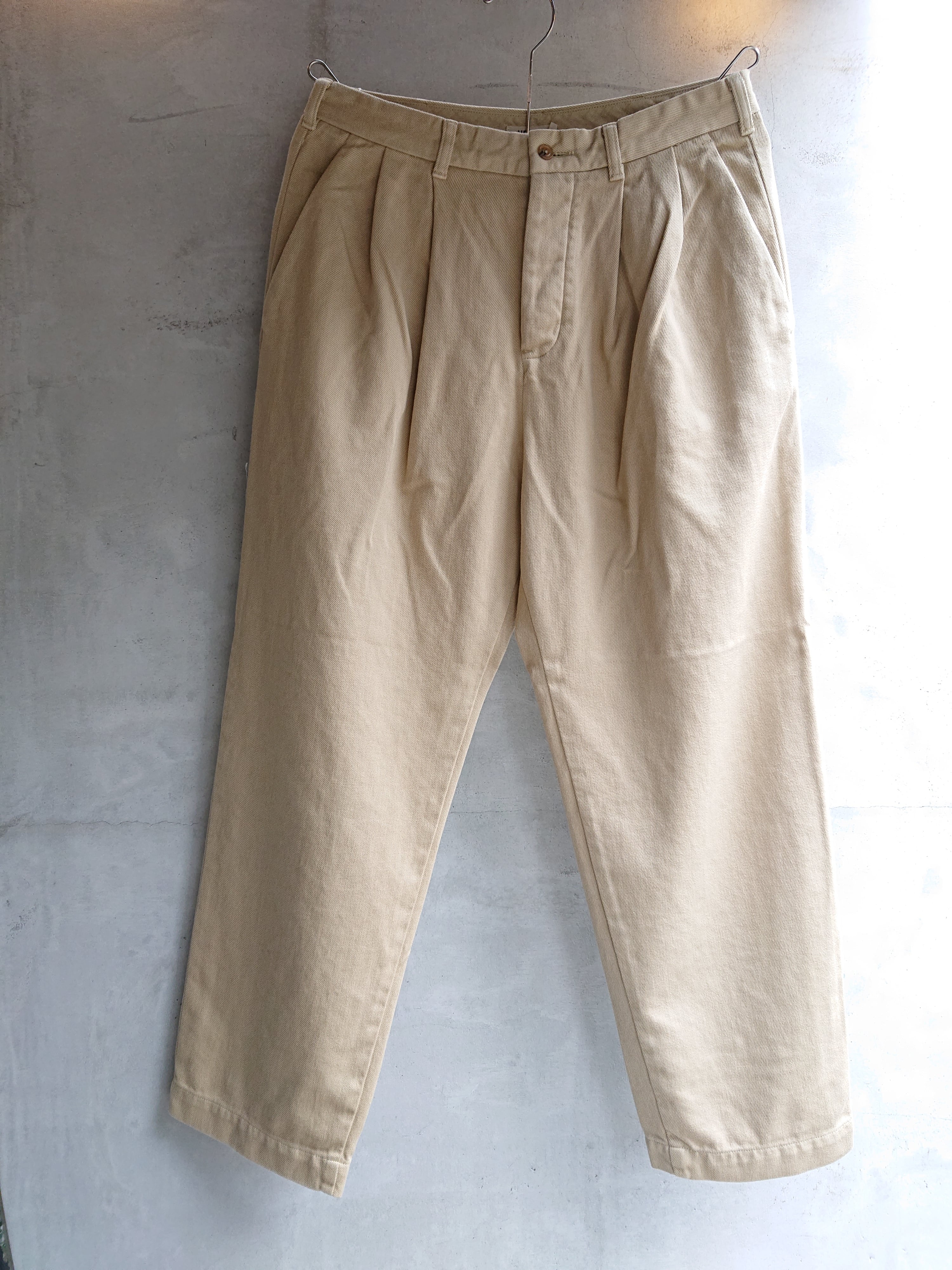 AUTHEN "SILKNIZED CHINO TROUSERS" BeigeColor