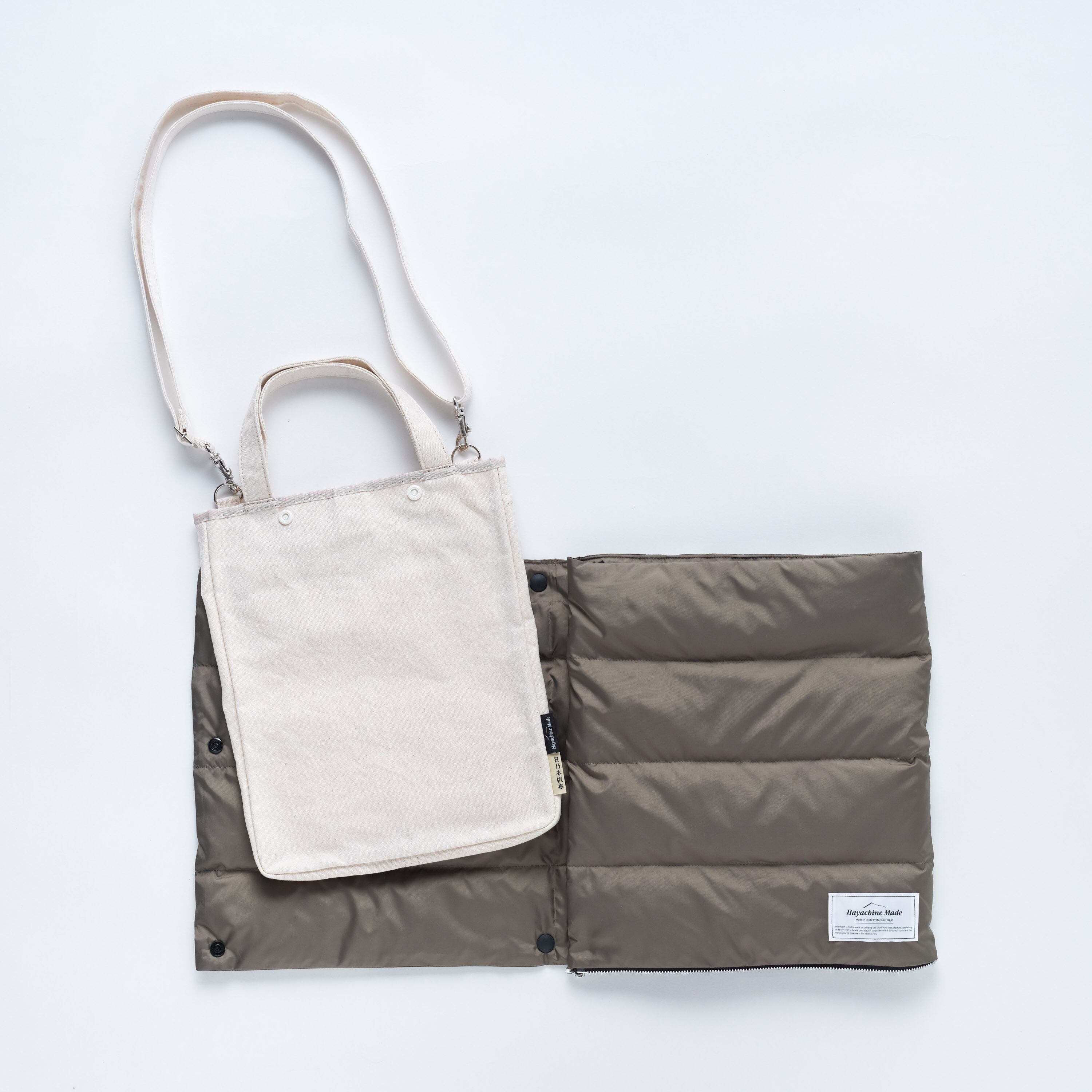 023-DBTB-HH 日乃本帆布コラボ ダウンブランケットトートバッグ