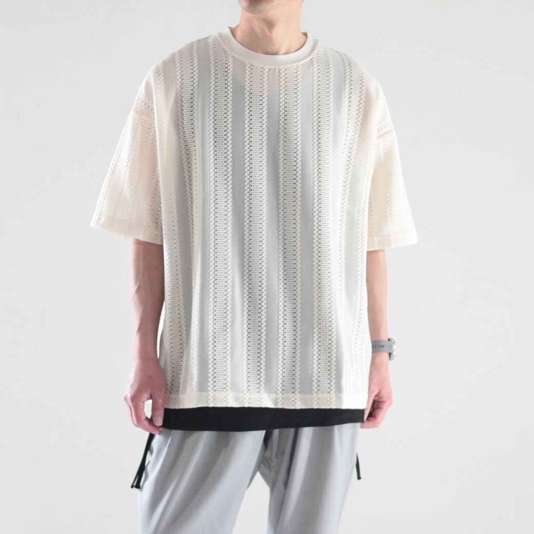 SLICK】ストライプ レースTシャツ (12114) | voice clothing store