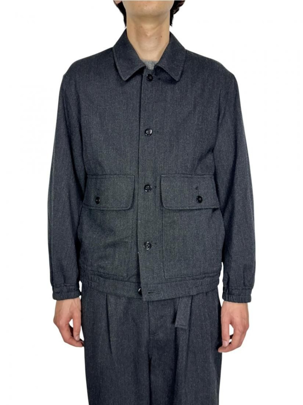 【ATON】WOOL COTTON KERSEY WORK JACKET