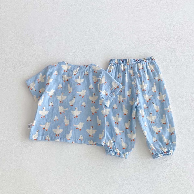 【セット】キュートプリント半袖ルームウェア上下セット - 9