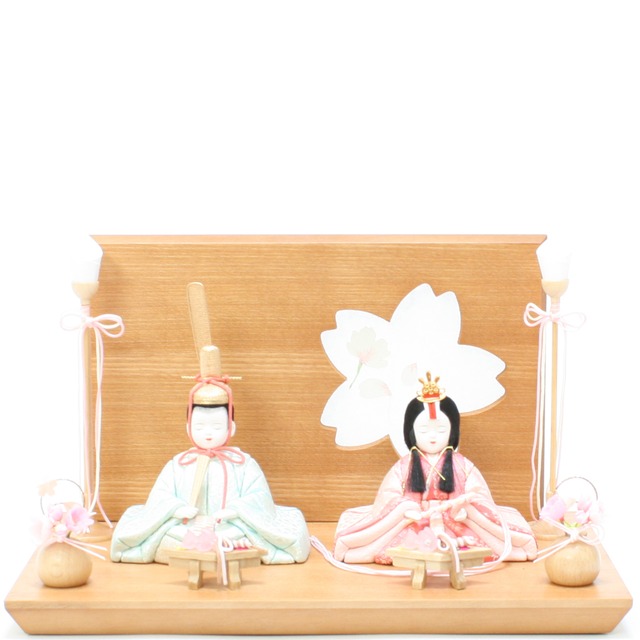 雛人形｜ひな人形｜コンパクト｜おしゃれ｜モダン｜インテリア｜プレミアム｜こだわり｜木目込み｜おすすめ｜収納｜作家｜伝統工芸士《商品名》木目込み親王飾り　さくらさくら　正絹〔商品コード〕31000-1068【品番　C106-8】31000-1068