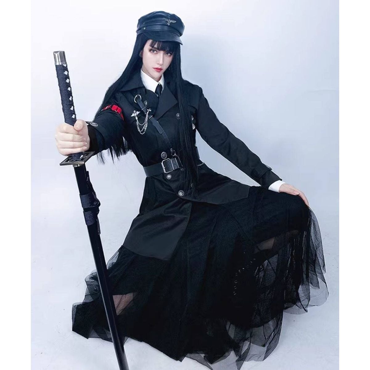 ゴシック軍服モチーフダブルブレストコート | Maiden's Rêve