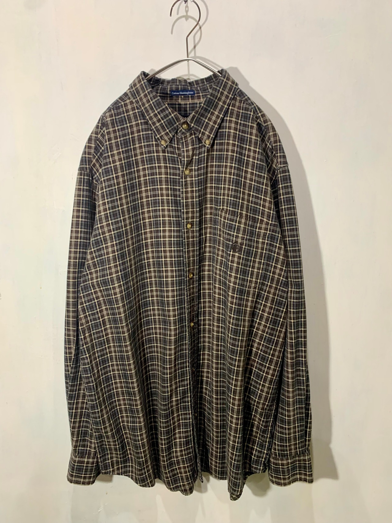 90's CHAPS Flanne Shirt【L】