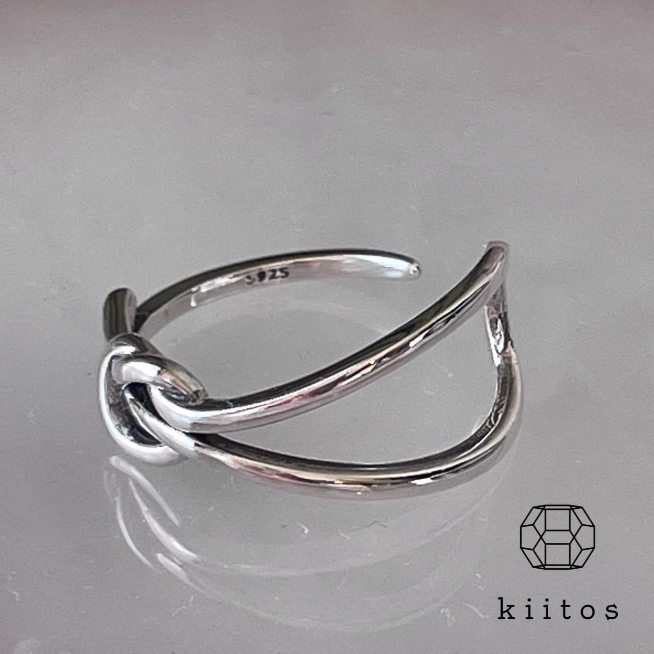 silver925 ring 017 シルバー925 結び目 ノット デザイン 指輪 kiitos