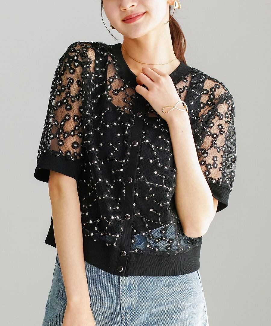 SALE 40％OFF】 デイジー刺しゅうレース・前後2WAYプルオーバー