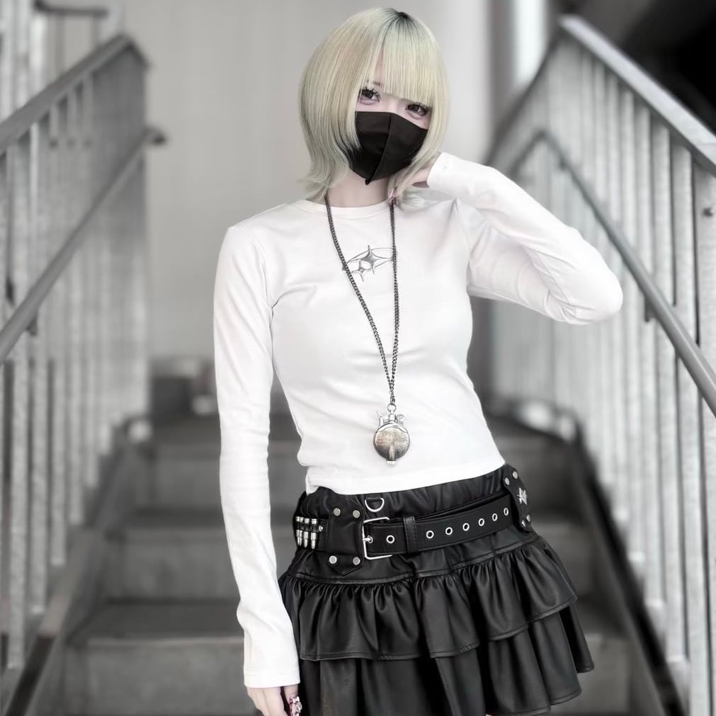 【Backstage pass】STARGAZER(スターゲイザー)スターロゴ スリムライン ロンT   GBS2102  ロンティー ユニセックス サブカル 地雷系