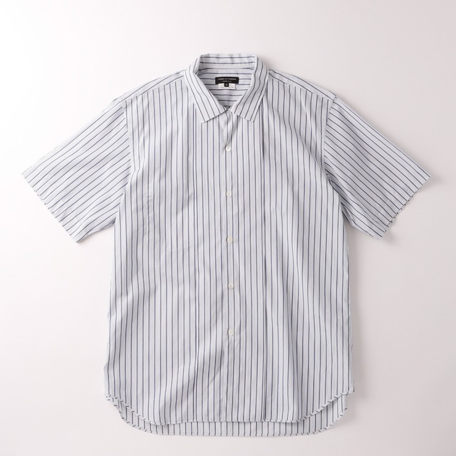 【未使用】COMME des GARCONS HOMME  special S/S shirt made in JAPAN mint condition ／  コムデギャルソン オム 半袖 シャツ ストライプ 切り替え トップス 日本製 サイズM ミントコンディション ブルー 定価約5万