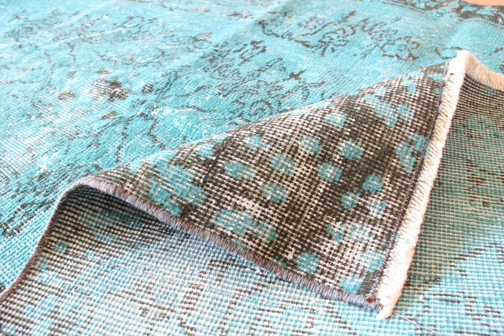 まさゆめ　ターコイズ　ヴィンテージラグ　オーバーダイ　トルコラグ ヴィンテージラグ トルコラグ オーバーダイラグ ターコイズグリーン