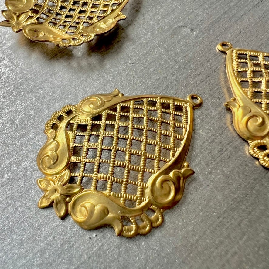 50s ヴィンテージ ミリアムハスケル オーナメント フィリグリー ブラス