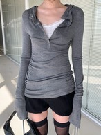 HOODED SLIM TOP