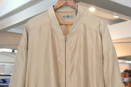 90's ROBERT STOCK beige zip-up silk Jacket | GARYO
