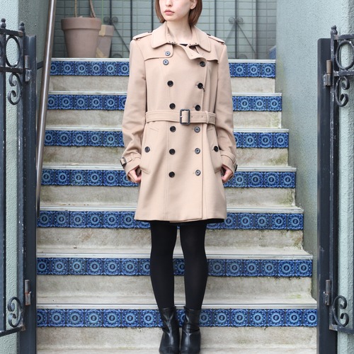 .BURBERRY LONDON ENGLAND CARHMERE BREND WOOL TRENCH COAT MADE IN ROMANIA/バーバリーロンドンイングランドカシミア混ウールトレンチコート 2000000039008