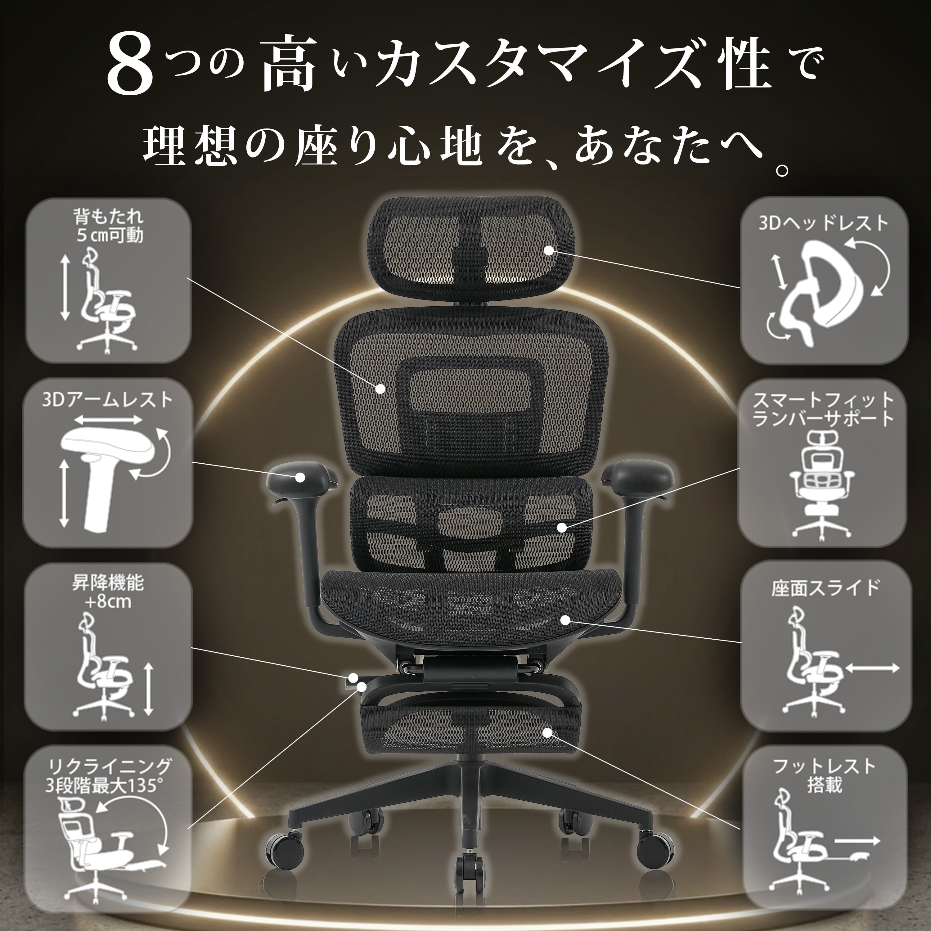 COPILOT オフィスチェア メッシュ デスクチェア 疲れない 椅子