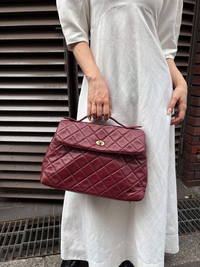SONIA RYKIEL / Leather Quilted Bag (O)