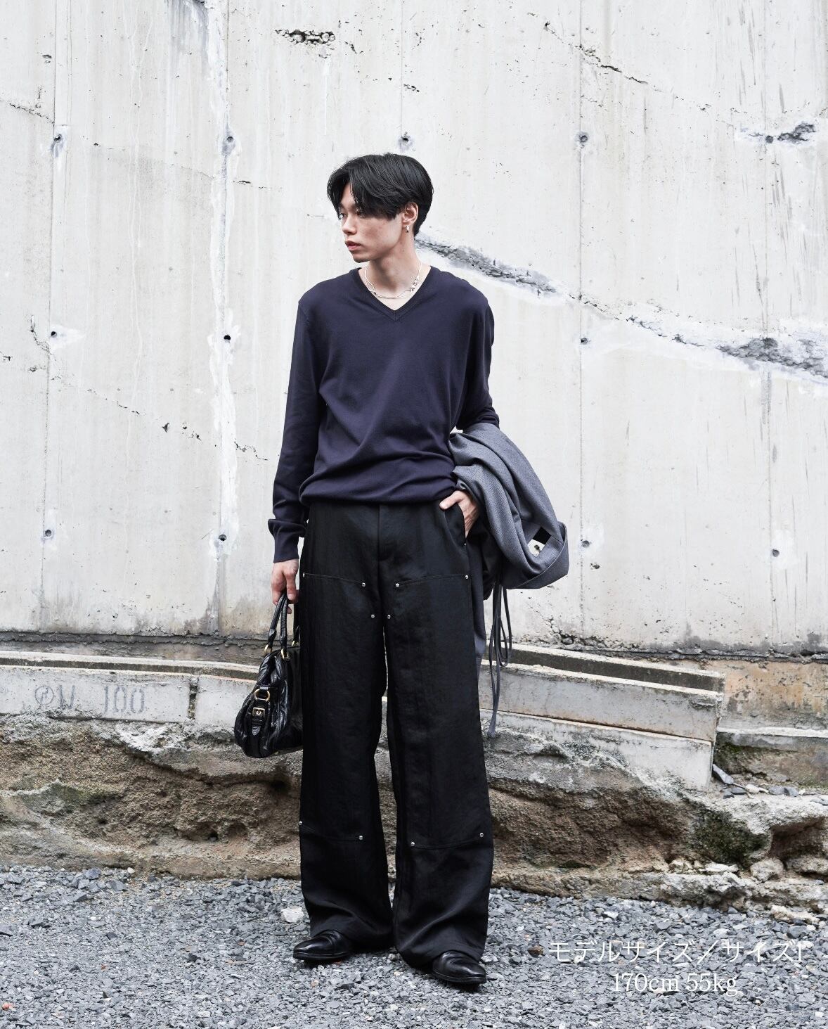 パンツ Hype-23 studs nylon trousers Hype-23 studs nylon trousers | Hype