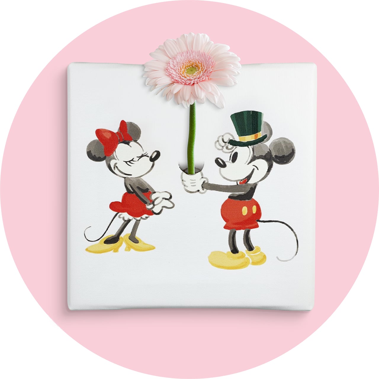 在庫有>ディズニー アートパネル ミッキー ミニー カラー 一輪挿し IKE