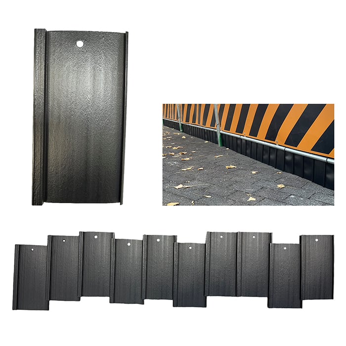 バシャット 2セット(3.6m分) AR-2510 B型バリケード下部隙間の目隠し養生材 18枚連結×2セット=36枚 AR2510 ガードフェンスの下部隙間をガード