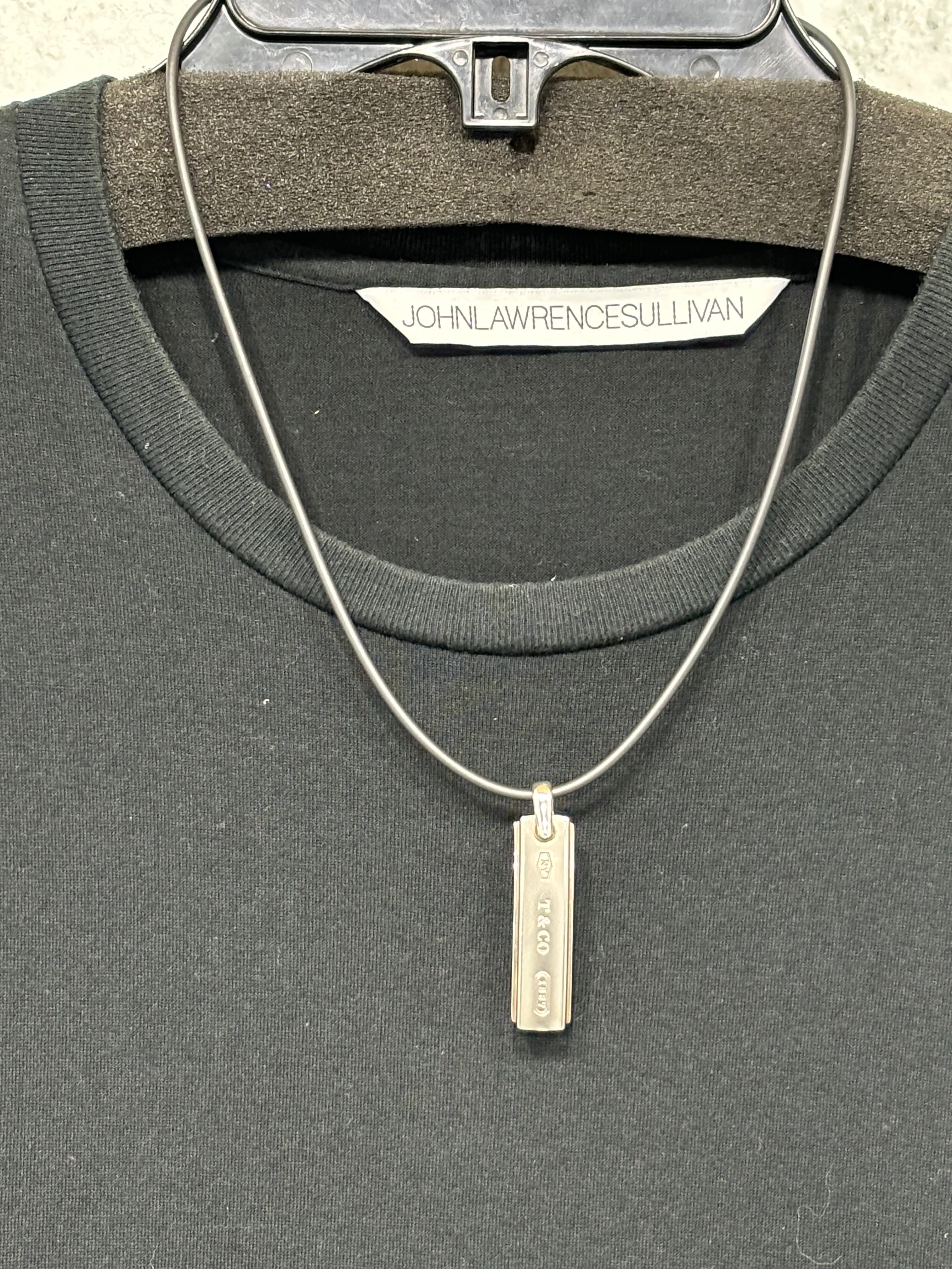 オールドティファニー　925 チタン　1837 プレート　ネックレストップ 希少 オールドティファニー 925 チタン 1837 プレート ネックレス