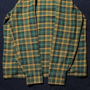 美品 M Sears 70s 長袖 ポリレーヨン ノンアイロンシャツ