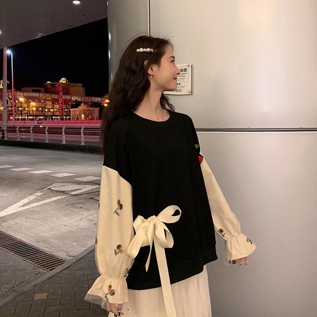 ゆったりとした怠惰なスタイルのセーターの女性の春と秋の薄い2020年の新しい長袖の学生トップスカートのトレンド 萌量不足17066052350