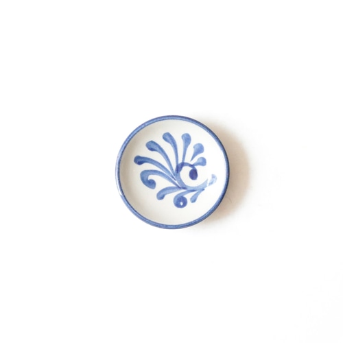 【食器】コバルト唐草　皿3寸