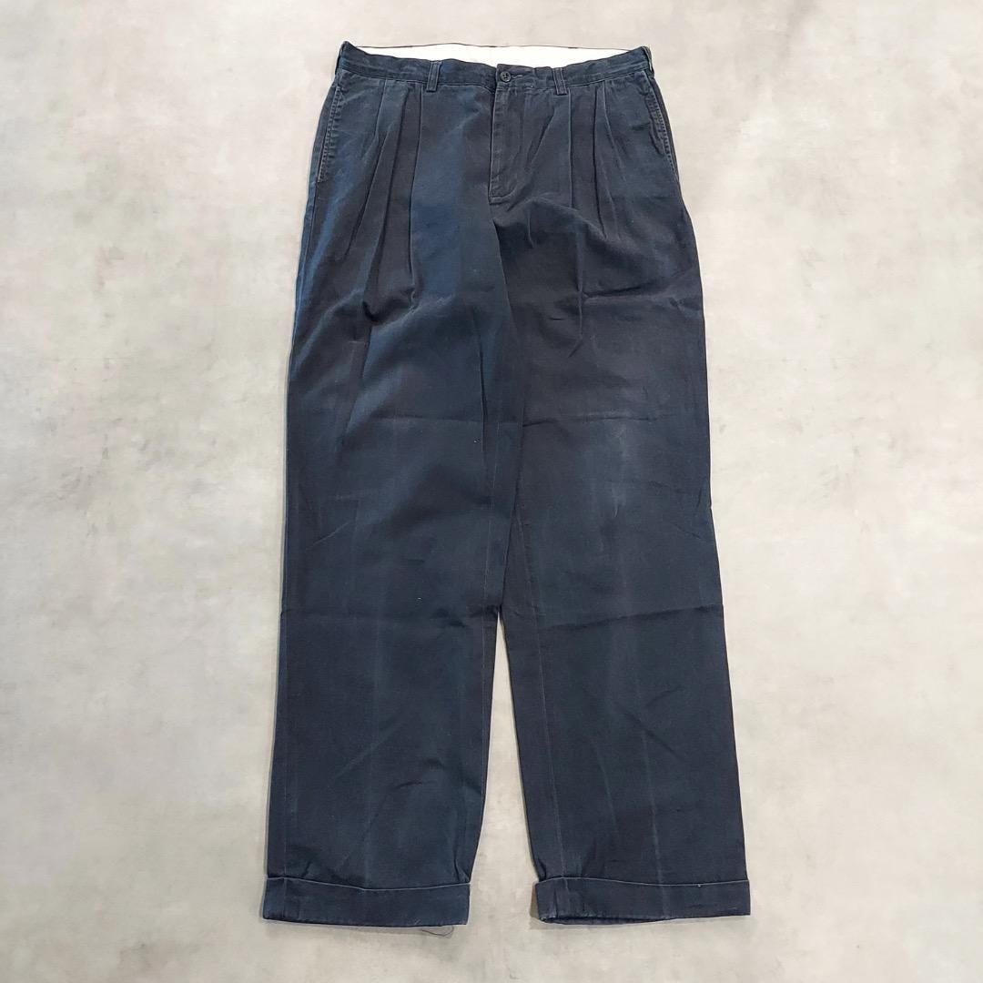 ポロバイラルフローレン W34 ポロチノ チノパン ボトム 古着 紺 16704