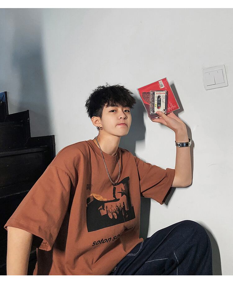 全3色 Tシャツ カットソー プリント カジュアル おしゃれ