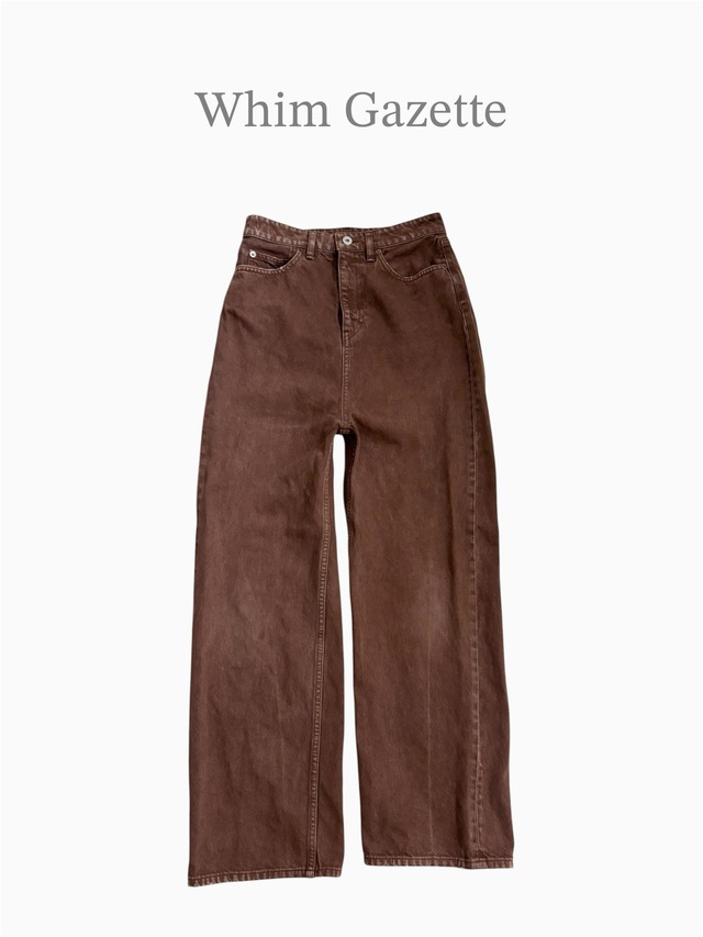 Whim Gazette / ウィムガゼット 製品染めストレートパンツ