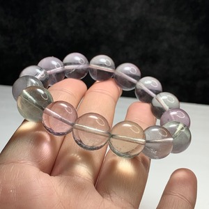 ほんのりパステル系☆大玉フローライト・ブレスレット