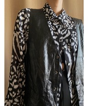 TRAVEL SMITH over size sheer shirt-3630-9