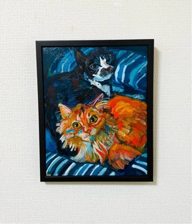OIL COLOUR | 油彩画 #現代アート #犬 #猫
