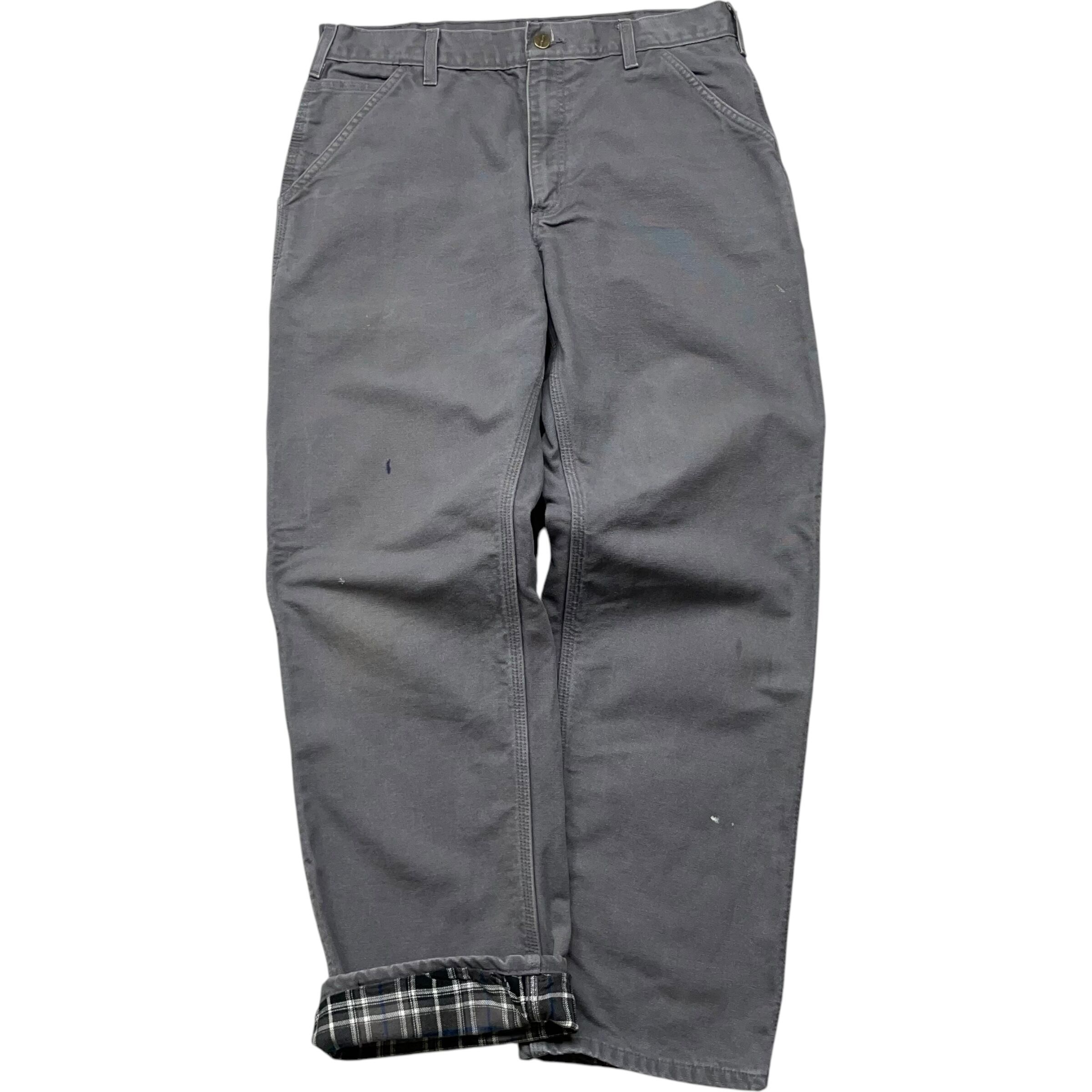 《実寸 W34L31》 Carhartt カーハート ペインターパンツ ワークパンツ 裏ネル グレー no.5276