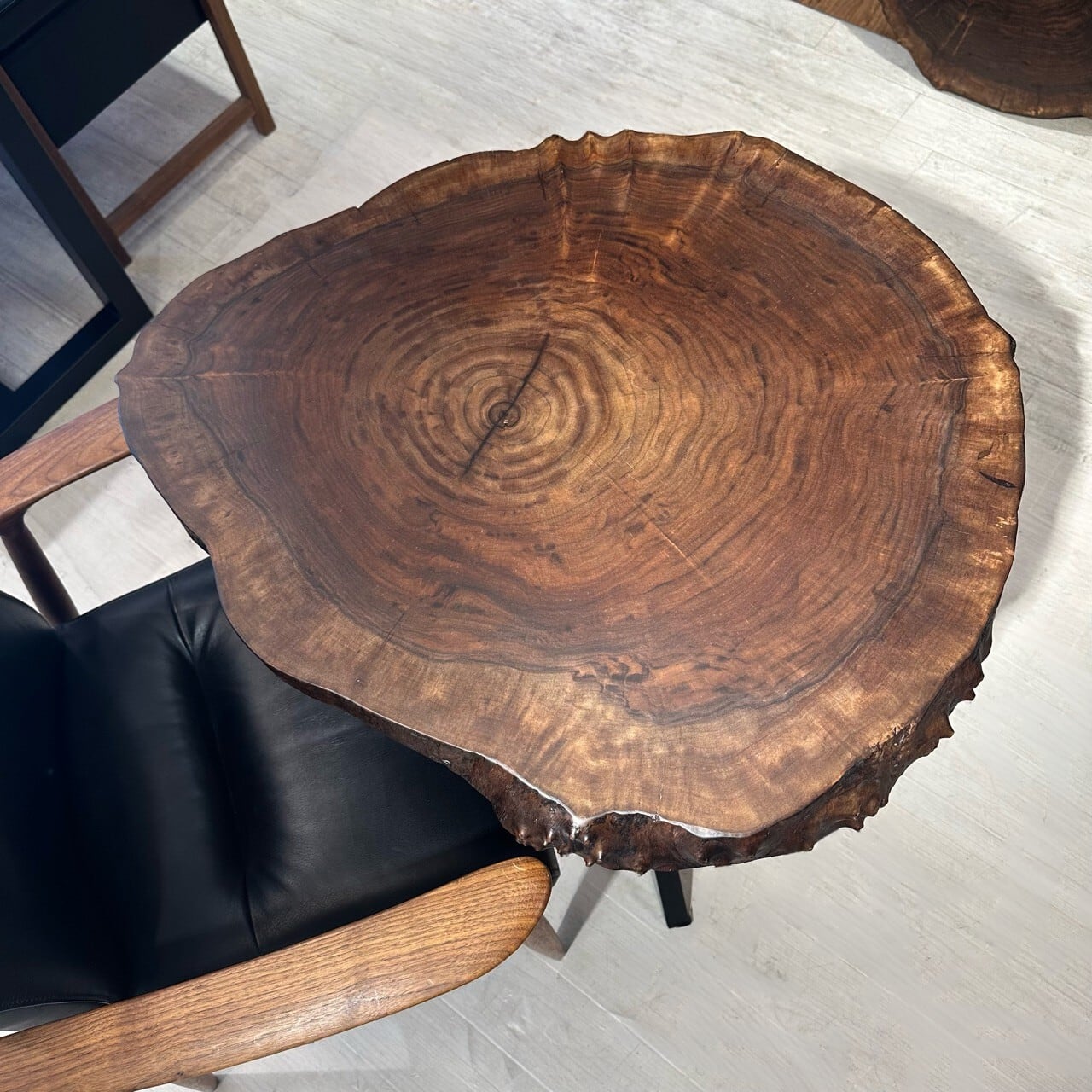 【輪切り】クラロウォールナット_740×640×55_浅草本店_テーブル天板/一枚板 262756 t001