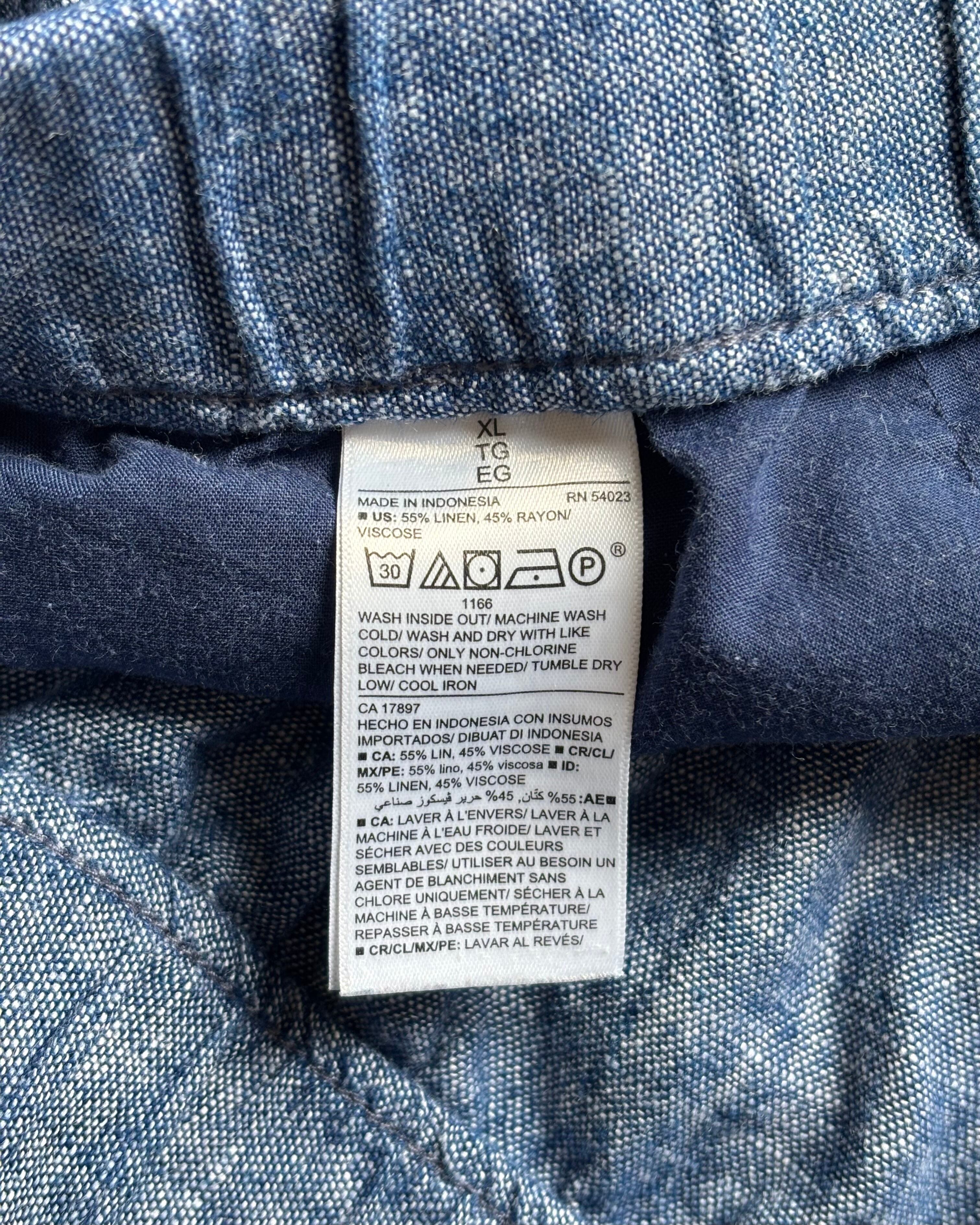 00s oldnavy super wide linen×rayon pants / オールドネイビー リネン