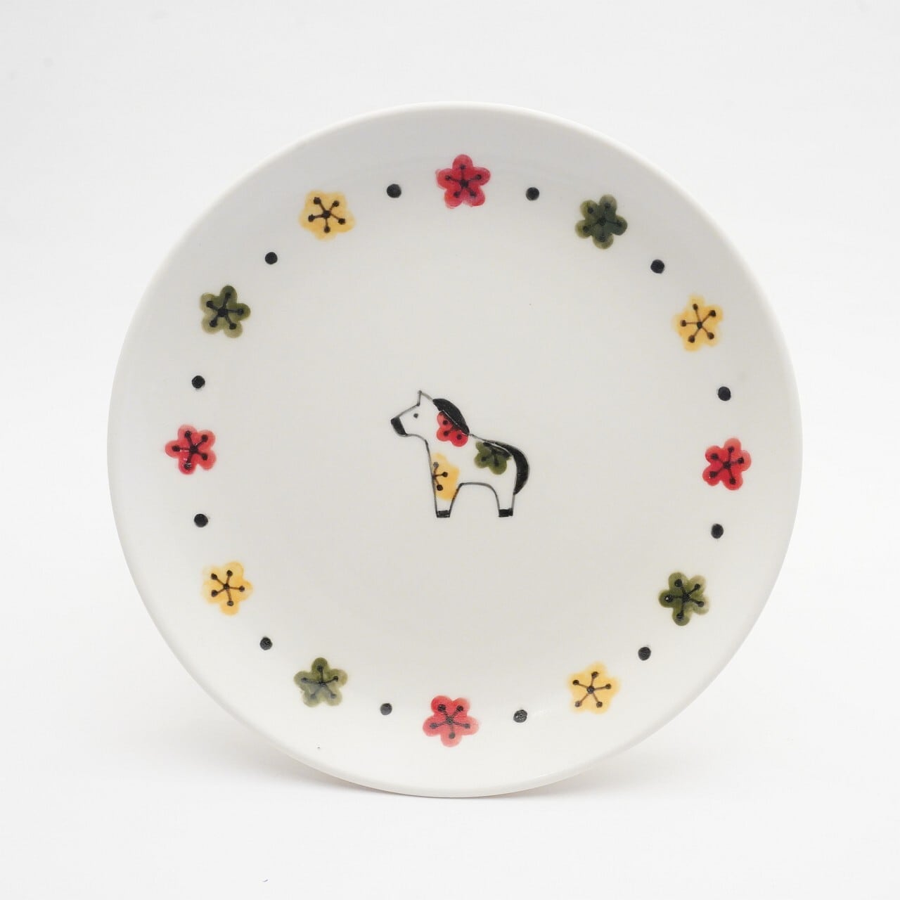 【久保島 利恵】幸せを呼ぶ馬 花はな 中皿 A-1