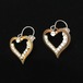 Multi rhinestone open heart drop earrings